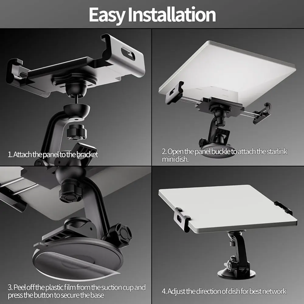 

Автомобильный кронштейн на присоске для Starlink Mini Монтажный комплект Прочный держатель на присоске Дорожный противоударный кронштейн для Starlink Mini Аксессуары