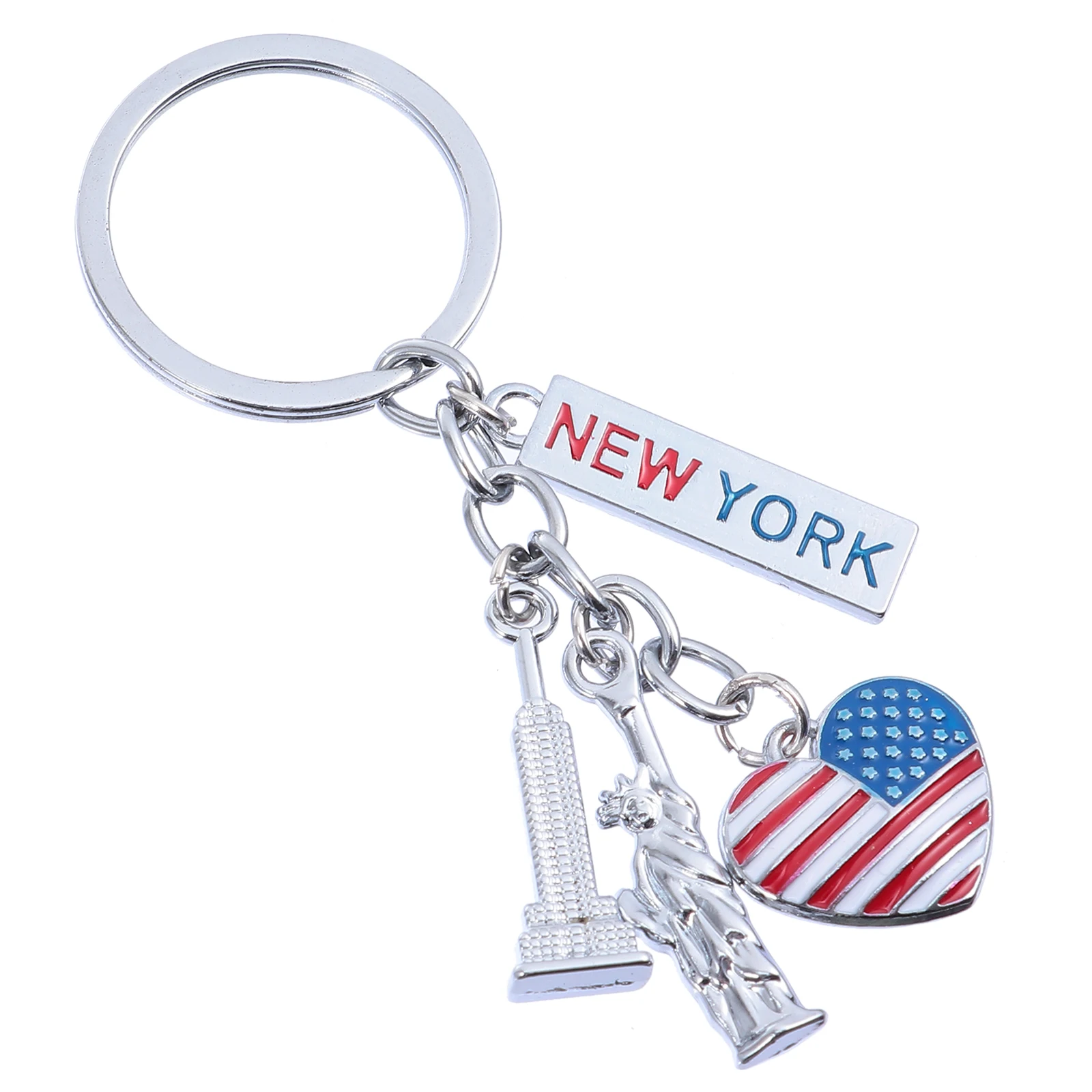 Independence Day Statue Of Liberty Keychain Travel Souvenir Key Chain Pendant Key Ring Holder Womens Bag Jewelry Pendant