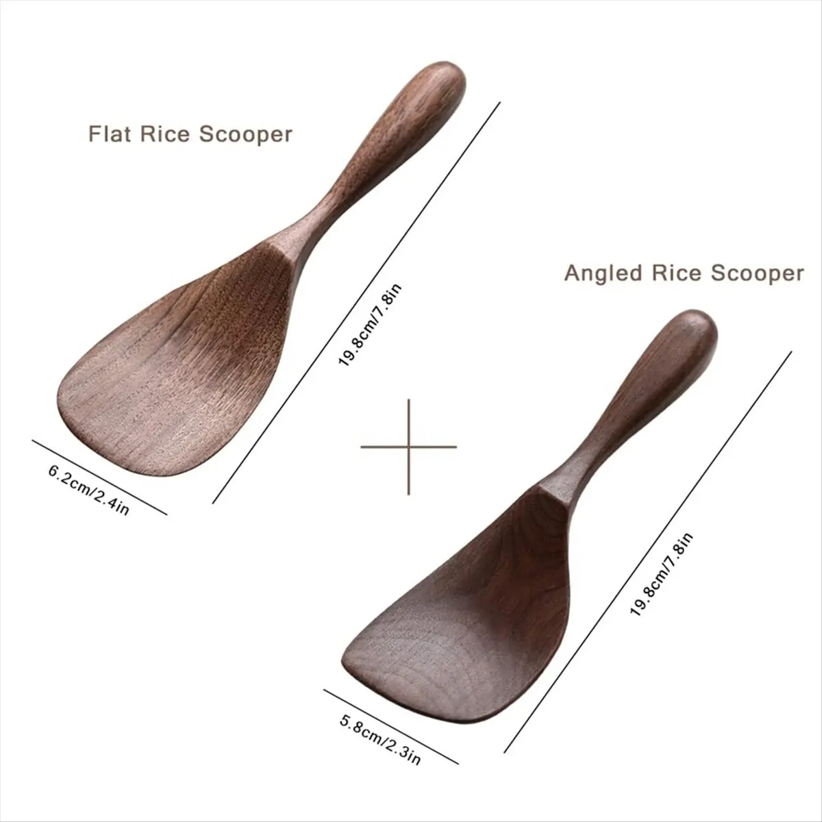 A67T NEW Black Walnut Wooden Cooking Spoons Set, for Cooking & Serving - Perfect for Kitchen Enthusiasts and Gourmet Lovers