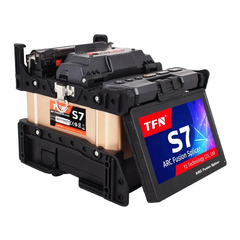 TFN S7 6 موتور 100 كجم FTTx آلة ربط اللحام انصهار الألياف البصرية جهاز الربط