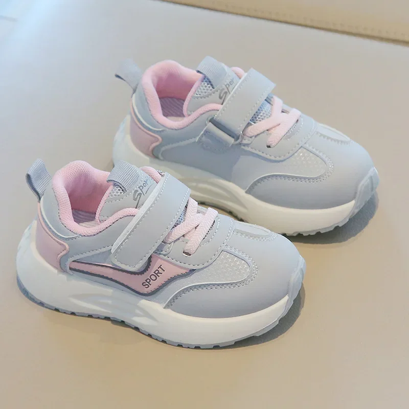 Children Lightweight Color-block Sneakers Boys Girls Non-slip Casual Shoes Students Outdoor Sports Running Shoes Trendy Kids