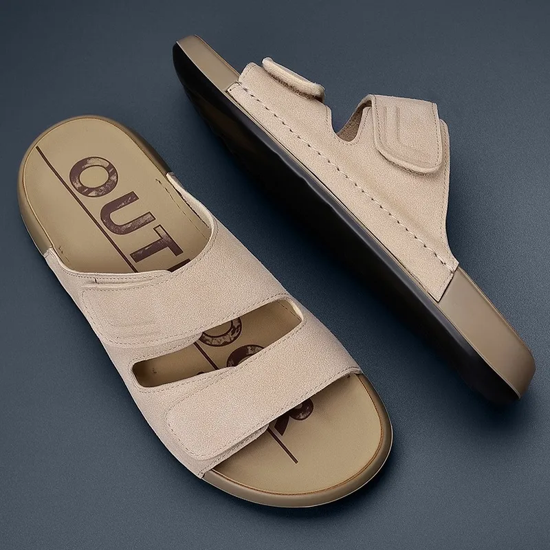 

Summer Fashion Beach Casual Slides, Breathable Anti Slip Outdoor Sandals Comfort Flat Slippers for Men Women Holiday Leisure