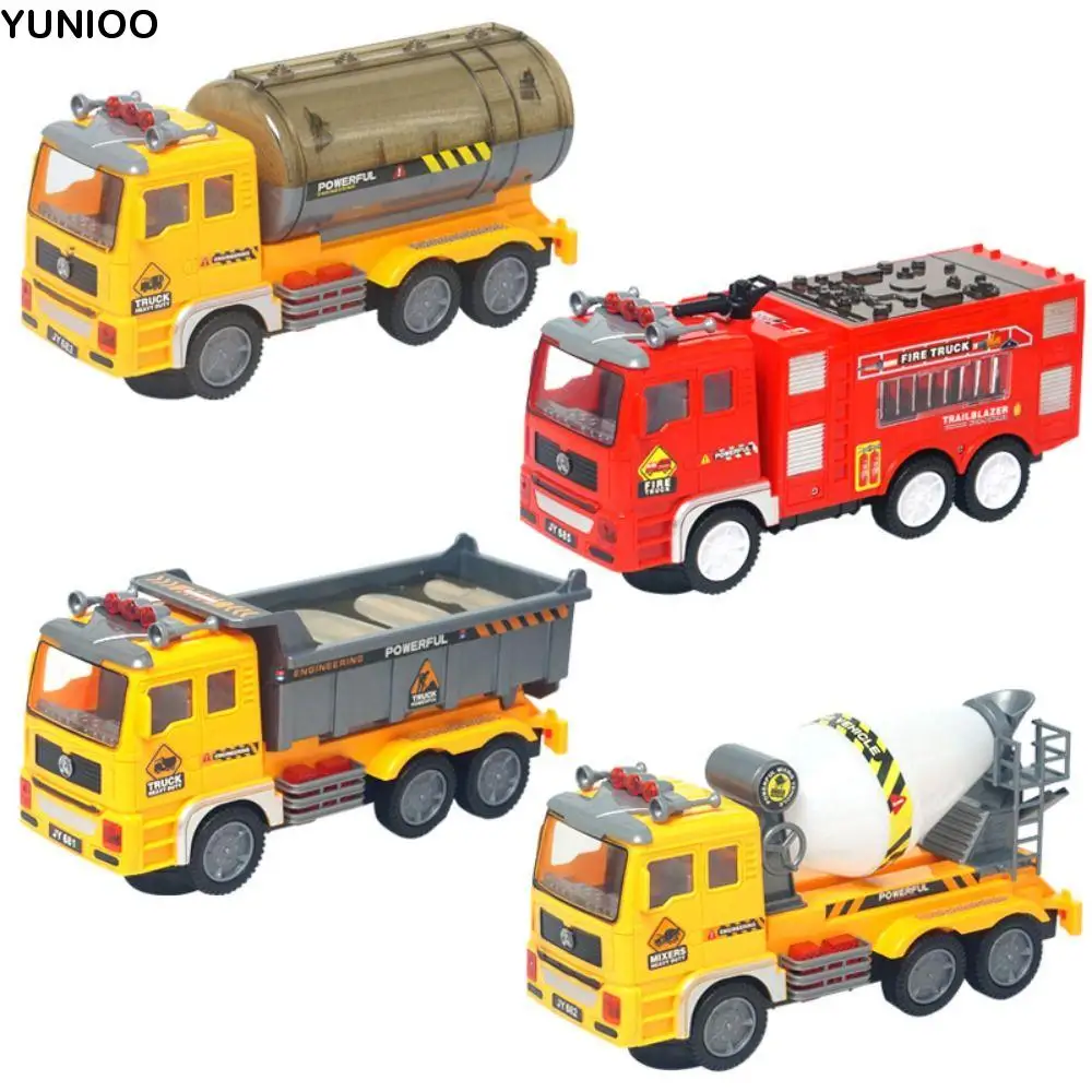 

Flashing LED Fire Truck Toy Sound Light Real Siren Electric Engineering Truck Educational Mixer Truck Engineering Vehicles Toy
