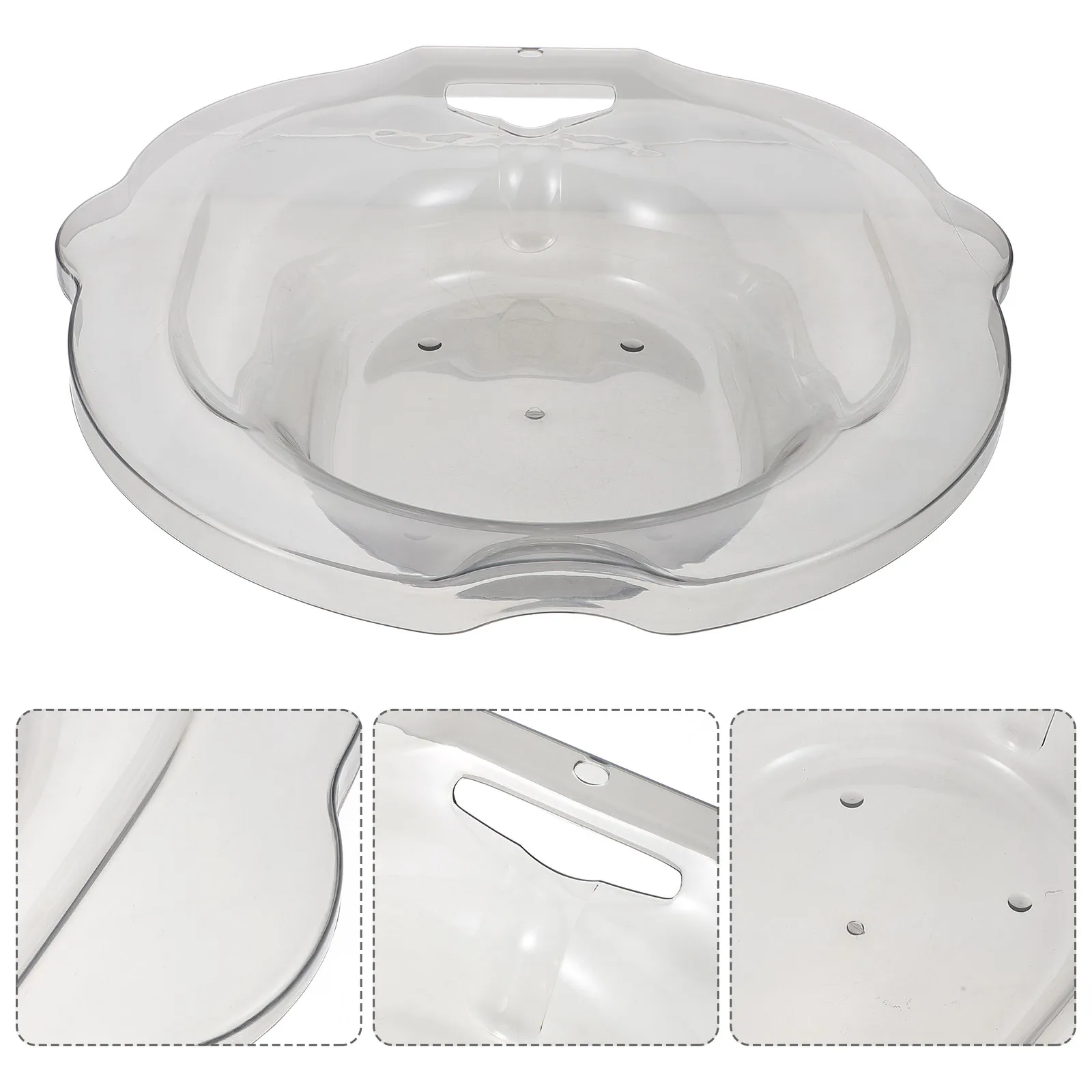 

Sitz Basin Toilet Seat for Postpartum Care Pregnant Women Hemorrhoid Patients Hip Bath Basin with Anti-Overflow Hole PP Material