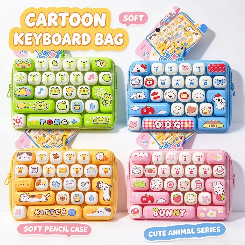 @키캡 Mini 26-key Key Caps Clicker Keychain Mini 26-piece Set Keycap Clicker Anti-stress Keyboard Keyrings for Bag Charms 키캡 키링
