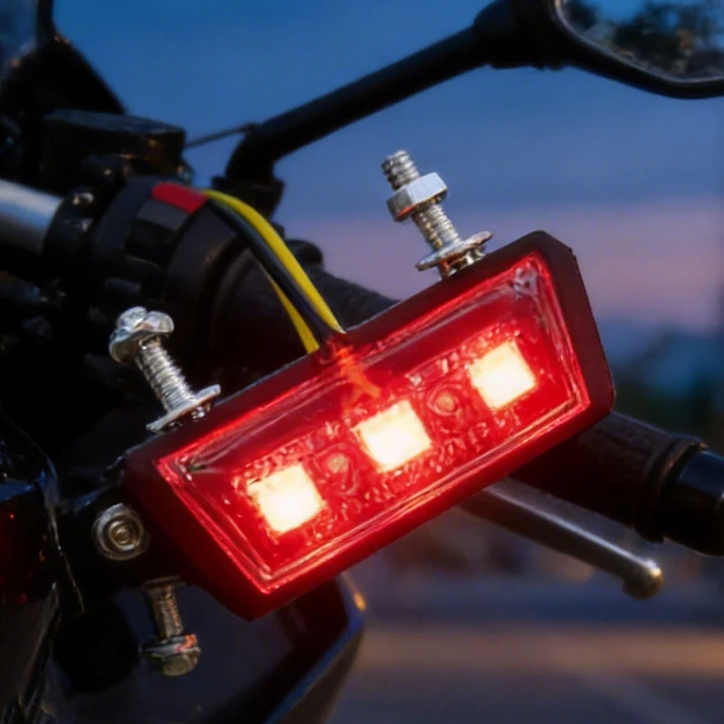

Indicators Rear Tail Lamp Universal Motorcycle License Plate LED Light Waterproof 12V Motorcycle License Light Motorbike Parts
