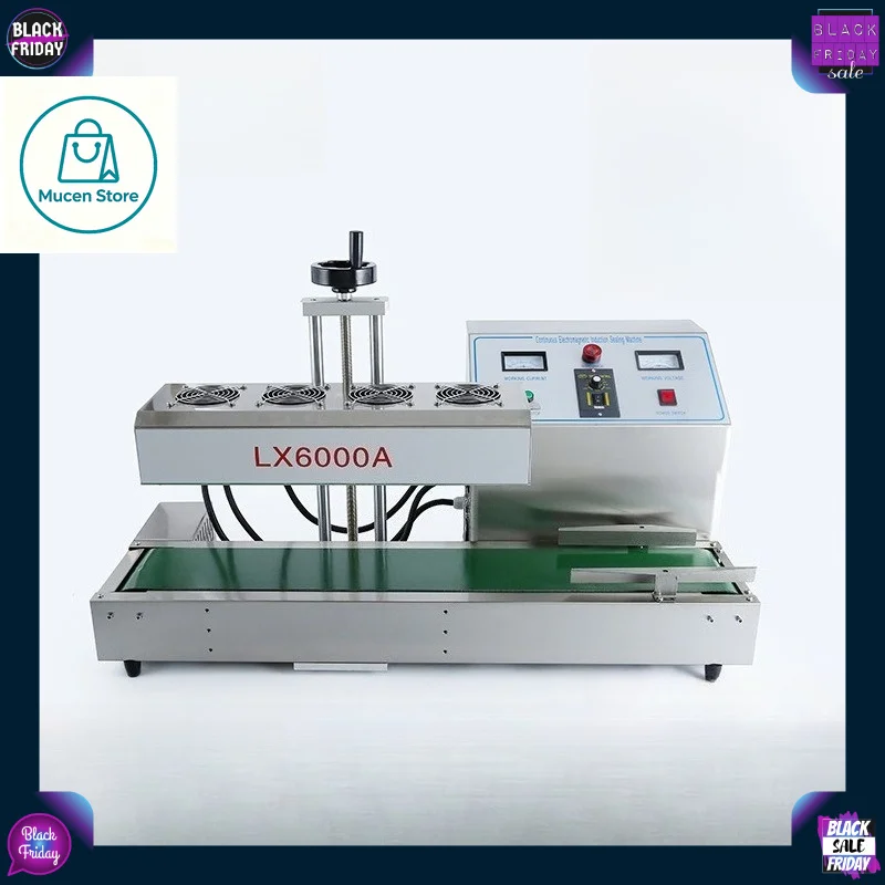 Máquina Selladora de Botellas LX6000 de 2400W, Selladora de Lámina de Aluminio, Máquina de Sellado por Inducción Electromagnética Continua Automática