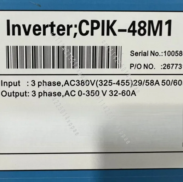 For CPI/CPIK Series, Ensures Safe Operation  Inverter Replacement, Original Component