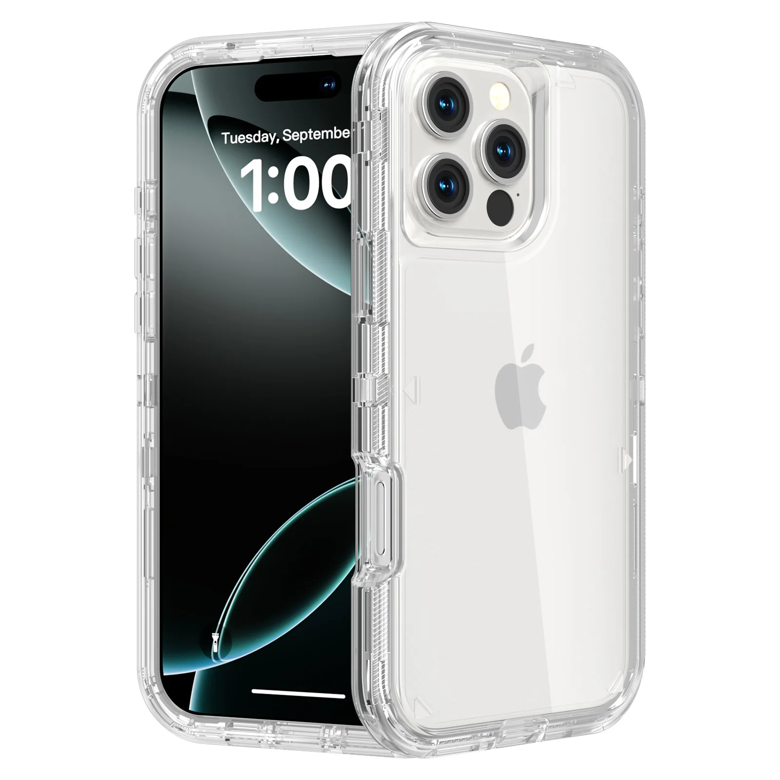 Klare, transparente, dicke, robuste Handyhülle für iPhone 16, 16E, 15 Pro Max Plus, 13, 14, 12, 11, stoßfeste Hartschale