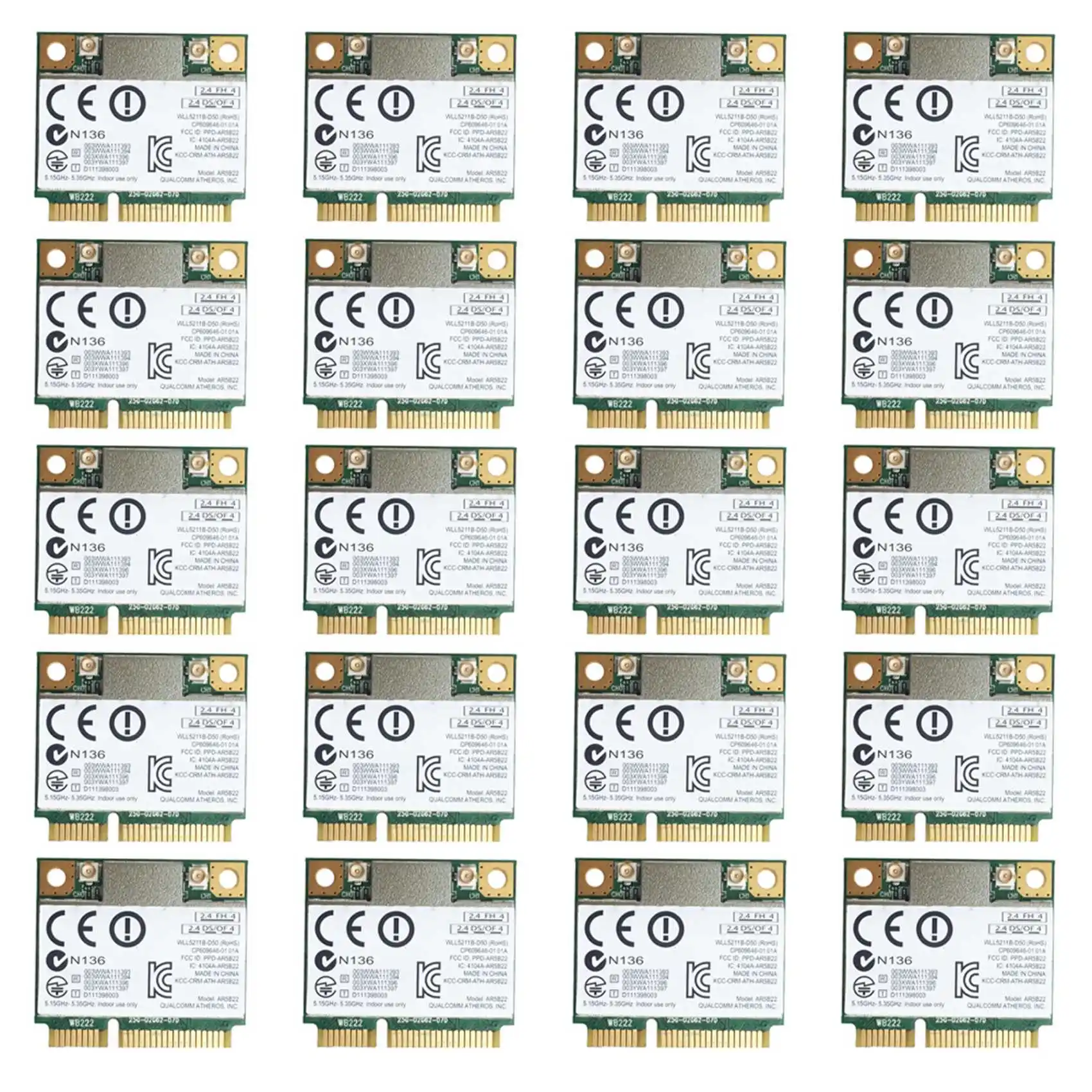 Superior-20X AR9462 AR5B22 WB222 Half Mini Pcie 300Mbps+Bluetooth4.0 WLAN Wifi Wireless Card