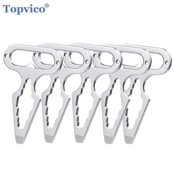 Topvico 5 unids/pack llavero suministros de autodefensa herramientas de protección abridor de botellas de acero inoxidable defensa Personal seguridad