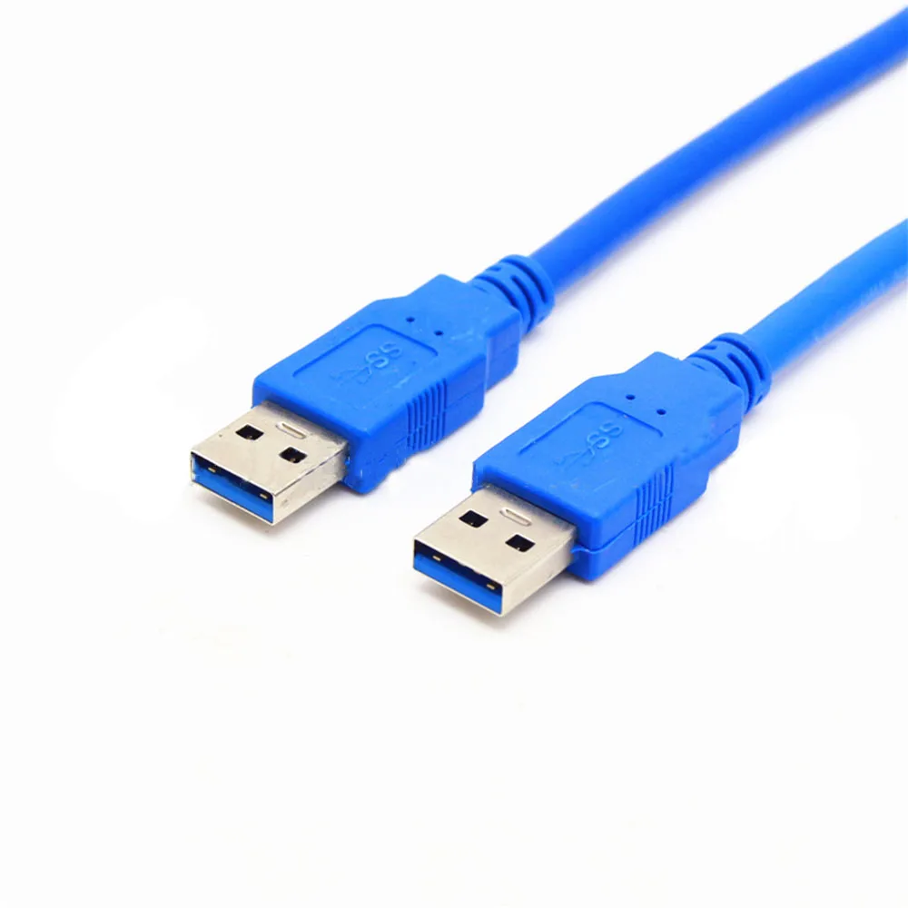 Blue USB 3.0 Male to Male Data Cable Compatible with a Variety of Devices For Camera Car Charger Super Speed Cable