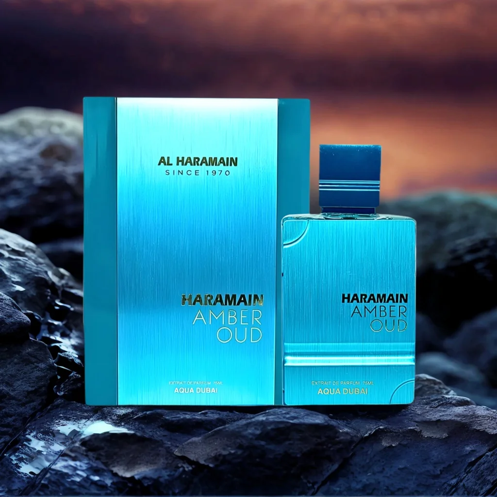 Al Haramain Amber Oud Aqua Eau de Parfum | 60 مل رائحة عطرية مائية طازجة | عطر عربي للجنسين مع ملاحظات البحرية وودي، #1