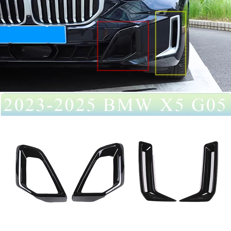 

For BMW X5 G05 2023-2025 Car Front Bumper Fog Light Frame Cover Fog Lamp Body Kit Splitter Cover