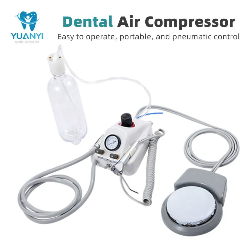 Dental portable Turbine Unit 4 Holes 2 Holes 3 way Syringe Plastic Shell work with AIR Compressor