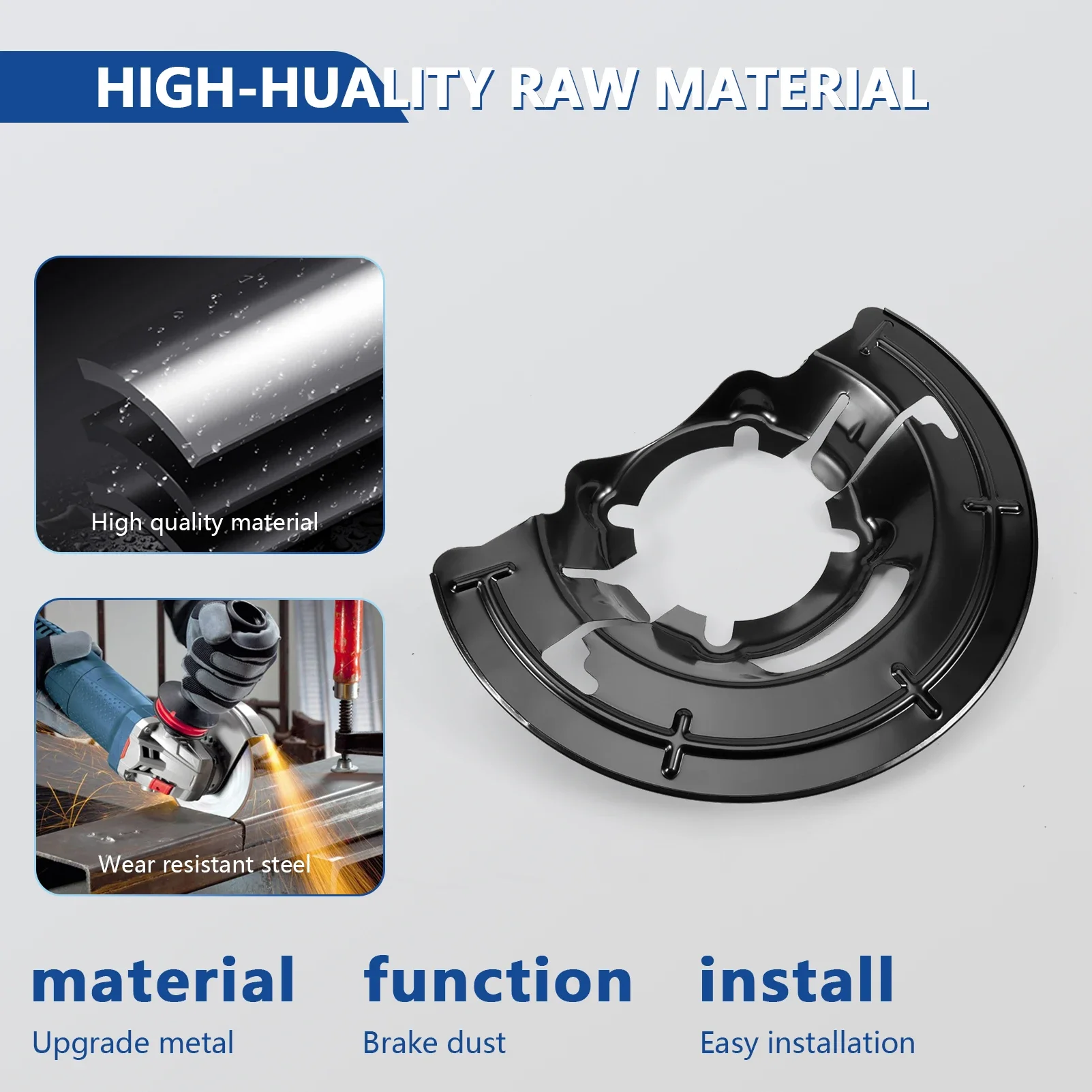 

1 Pair Front Brake Splash Shield Backing Plate Truck for Ford Excursion 00-05 F250 F350 F450 F550 SuperDuty 99-04 F81Z1214AA