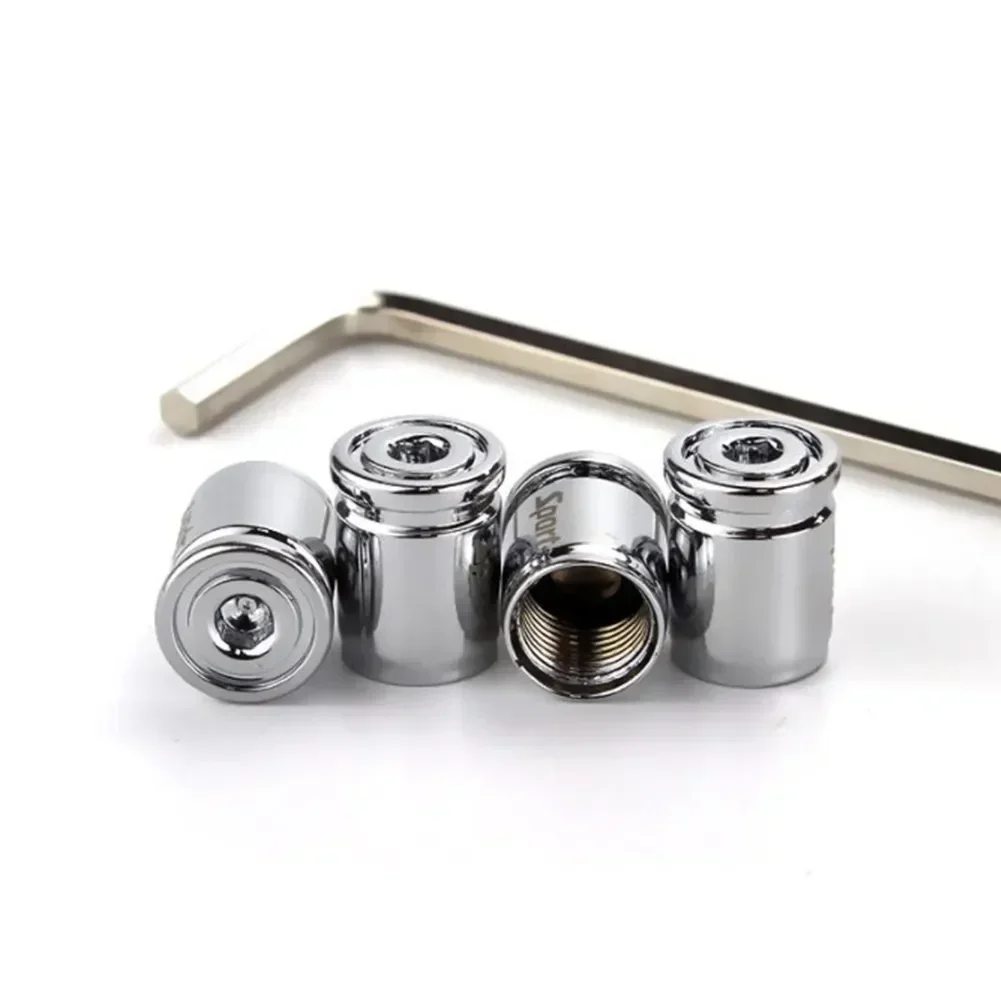 1Set Car Tire Valve Cap Anti-Theft Air Valve Stem Cap For Autos Motorcycles Bikes Durable Zinc Alloy Waterproof Dustproof