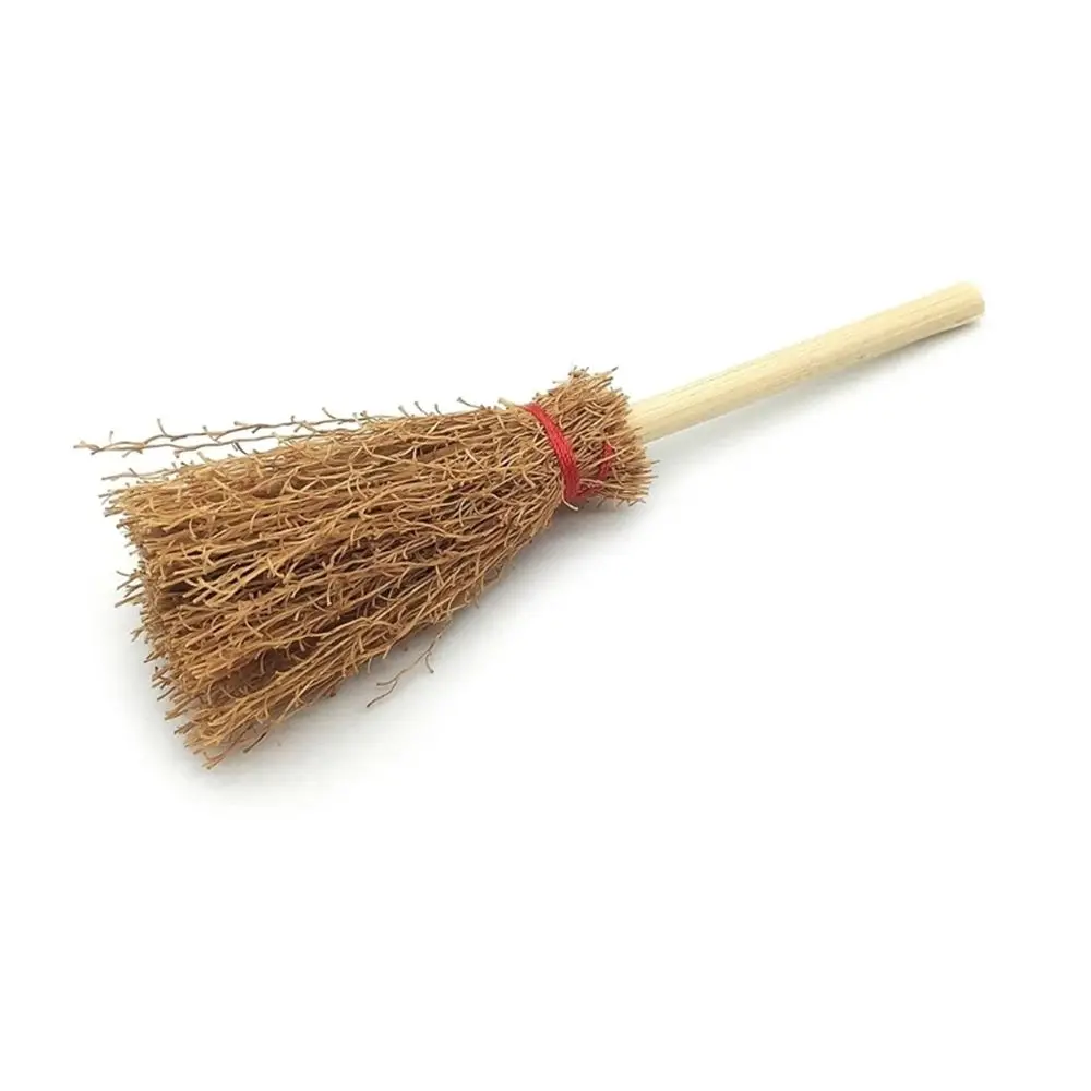 Play Toy Furniture Model Dollhouse Accessories Photo Props Mini Broom Hanging Decorations Doll House Brooms Straw Brooms