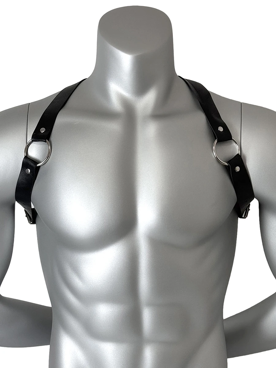 بو الجلود يسخر الحمالات للرجال أزياء الرجال الحمالة حزام لربط الحيوانات الهذيان زي تسخير الرجال مثير الملحقات #4