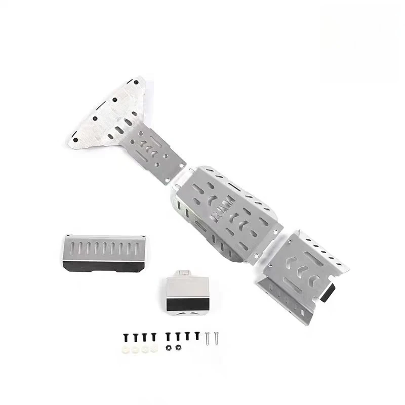 

1/8 Scale KM RAM 1500 RC Crawler Stainless Steel Skid Plate Set - Full Chassis Armor with Direct Bolt-on Installation