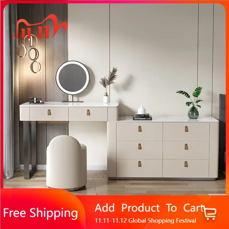 

Luxury Minimalist Vanity Table Storage Organizer Drawers Dresser Salon Luxury Europa Jewelry Mesa De Maquillaje Salon Furniture
