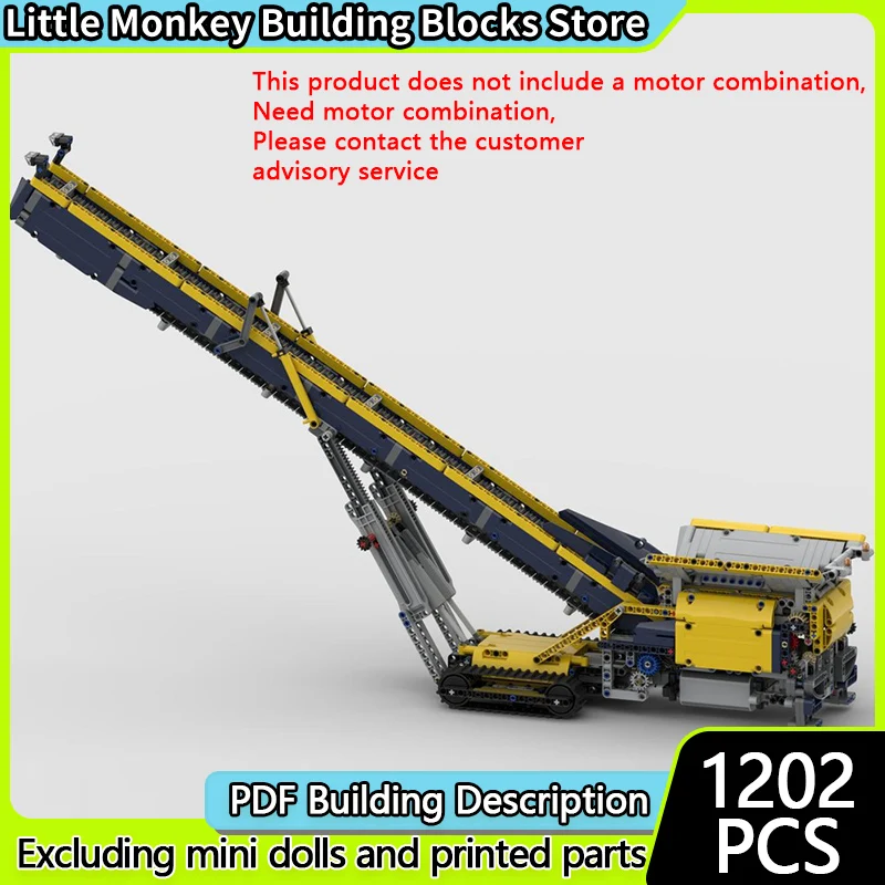 

City Car Model MOC Building Bricks Mobile Hopper Feeder Conveyor Belt Modular Technology Gift Holiday Assemble Children Toy Suit