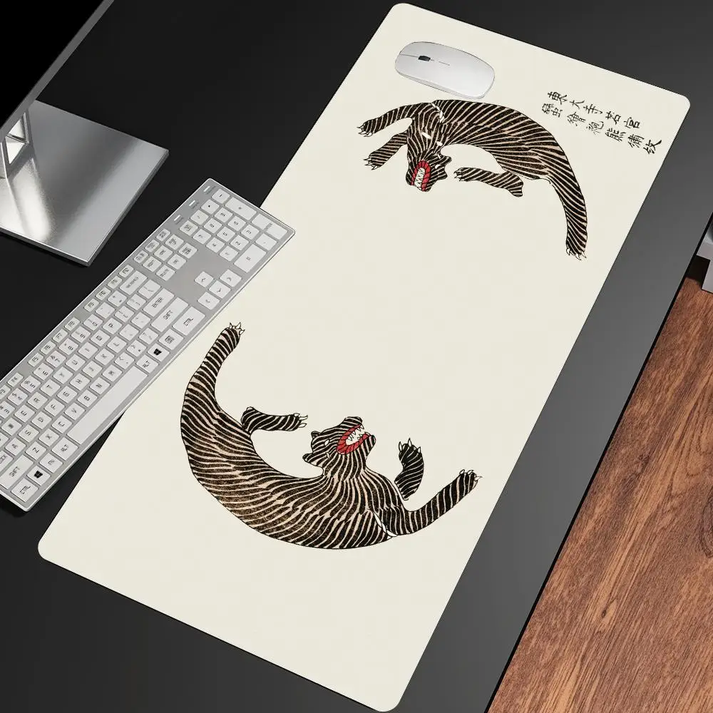 Striped Tiger Mousepad Speed Office Desk Accessories Gaming Mats Mouse Carpet Mouse Mat Desk Pad Set Up Computer Desk Decorating