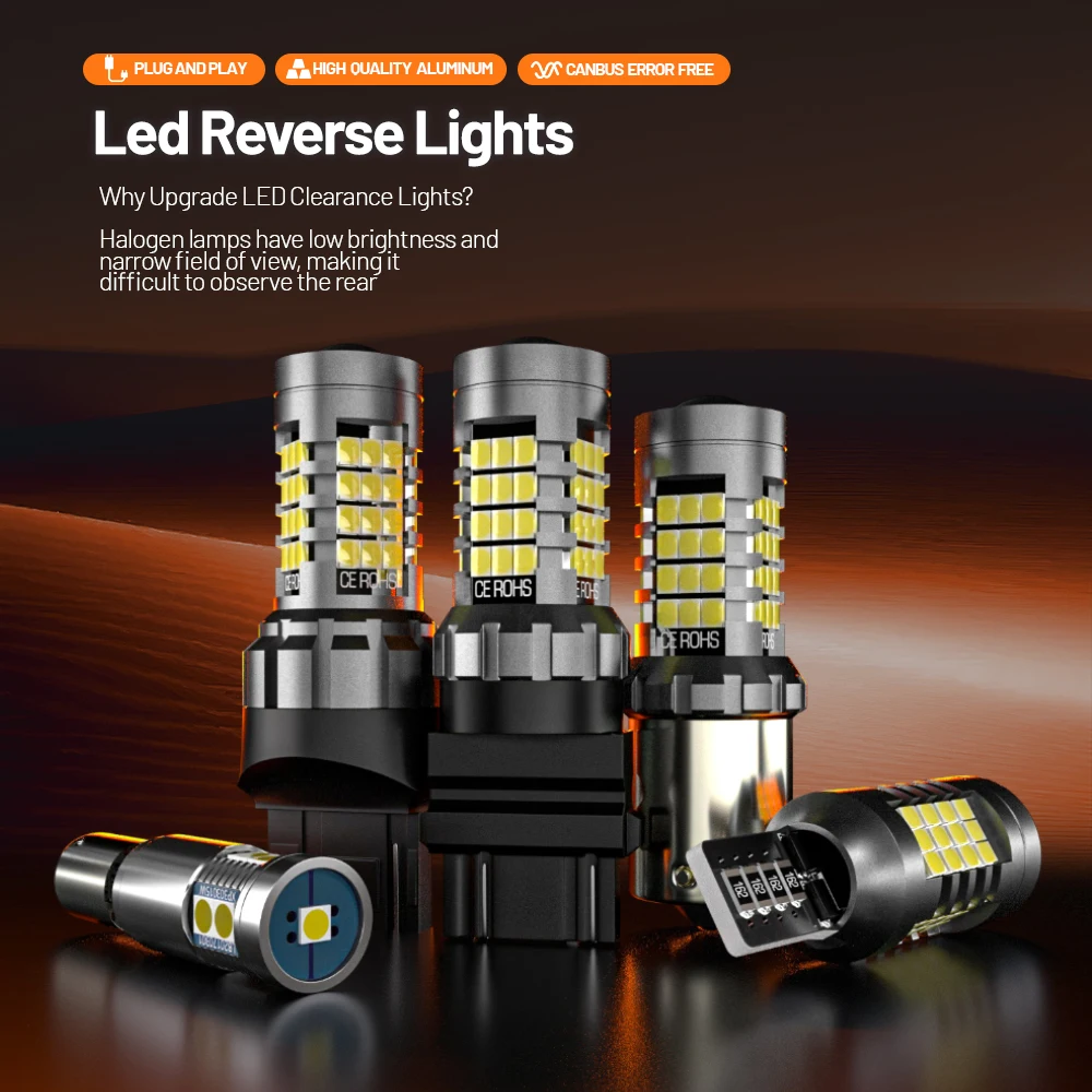 2pcs For Volvo V50 2003-2012 LED Reverse Light Backup Lamp 2004 2005 2006 2007 2008 2009 2010 2011 Canbus Accessories