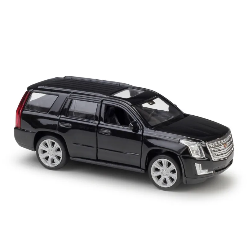 Diecast Cadillac 2017 Escalade Carros, Simulado Liga Brinquedos, Pullback Car Model, coletar ornamentos, presente de aniversário do menino, Novo, 1:36