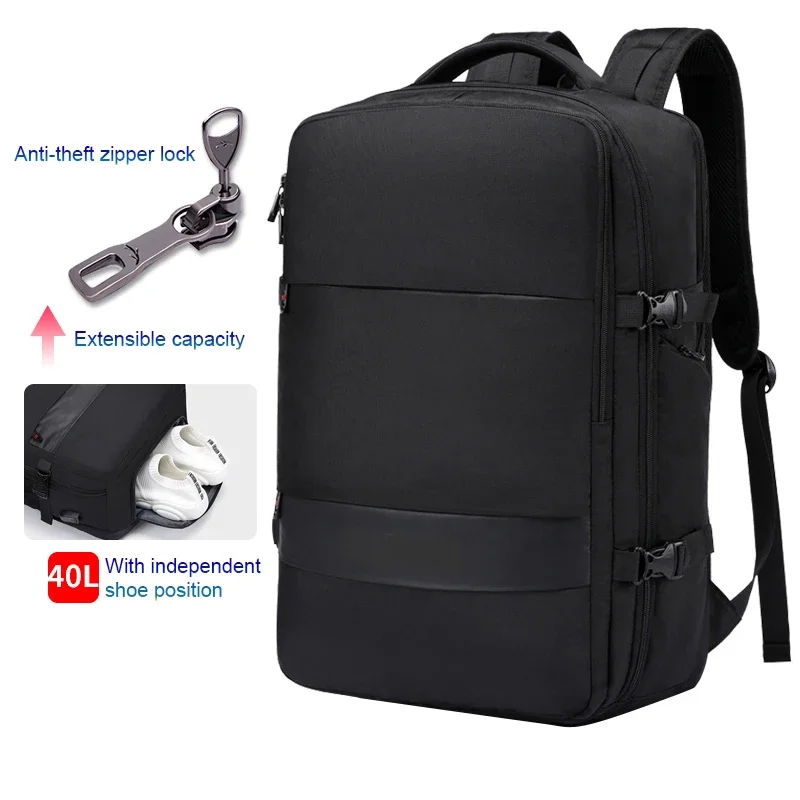 Anti-theft Expandable 15.6 Inch Laptop Backpack Men Waterproof Multifunctional Backpack Business Mochila USB Charging School Bag