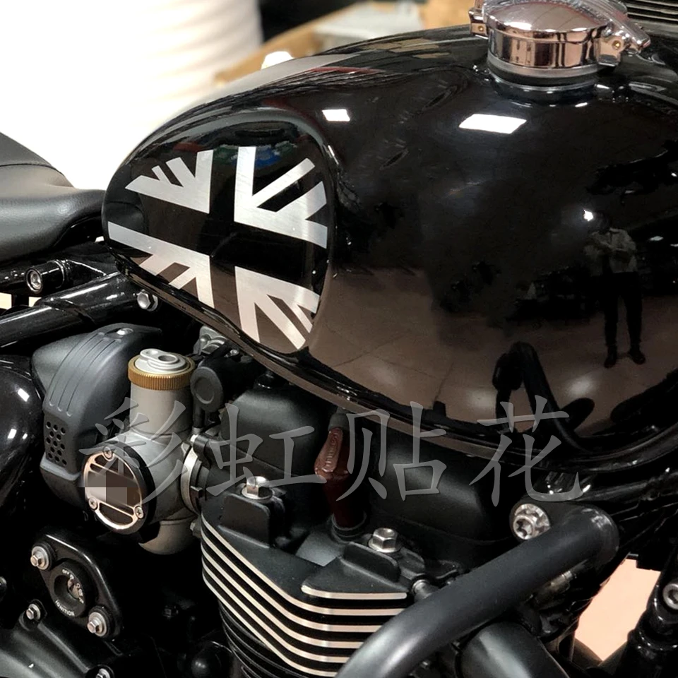 Pegatina de tanque de gasolina para coche de carreras triumph retro Bonneville bobber black TFC, decoración del cuerpo, logo