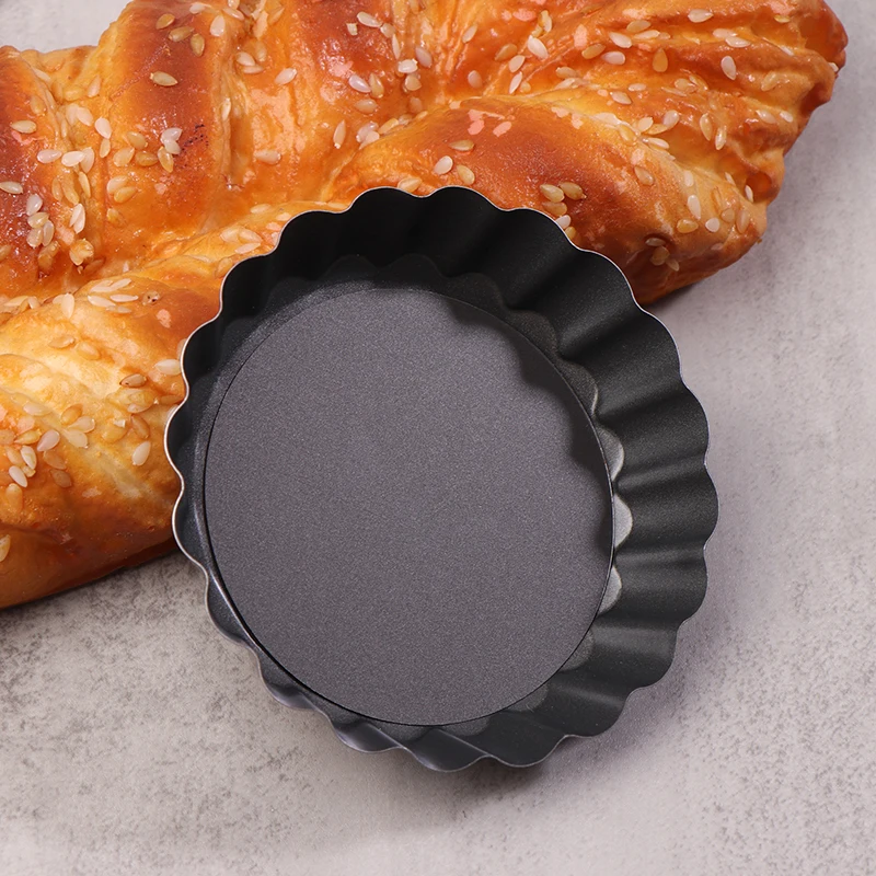 Mini Tart Pans 10cm Egg Tart Molds With Removable Bottom Non Stick Small Tart Mold Fluted Cupcake Tart Pan Bakeware