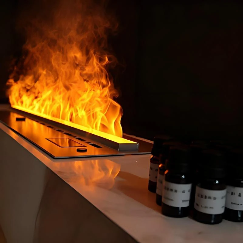 

Tuya APP Controlled 3D Water Steam Fireplace 80cm Compatible mist technology firebox Smart Living instant fake steam fireplace