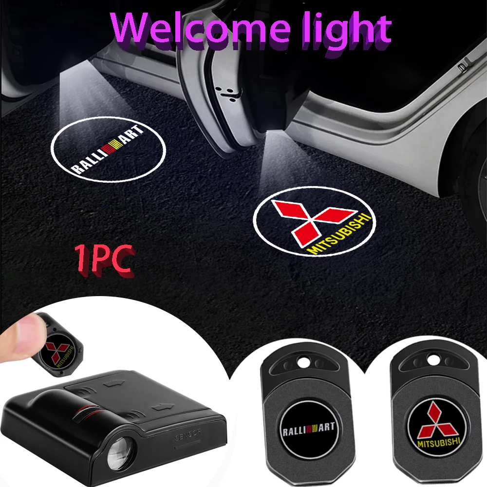 Auto Wireless Door Led Welcome Light Projection Lamp Light For Mitsubishi Asx Outlander Xl 3 Ralliart Lancer Styling Eclipse