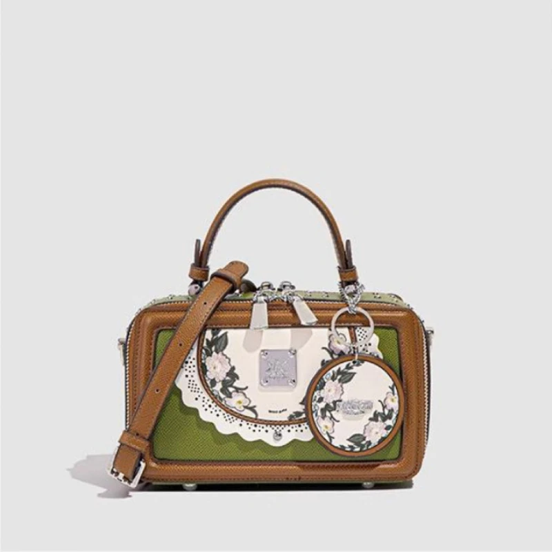 Retro Fresh Sweet Garden Print Camera Bag Women's 2026 Spring New Messenger Versatile Ladies Bags Daily Versatile Handbag