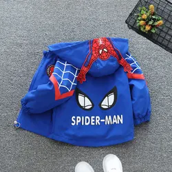 Abrigo con capucha para niños, ropa de primavera para bebés, chaqueta de carga bonita de New Hero Spiderman, 2022