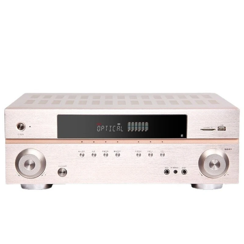 

Suitable for home 5.1 channel Bluetooth power amplifier, supports fiber coaxial audio input, living room home video