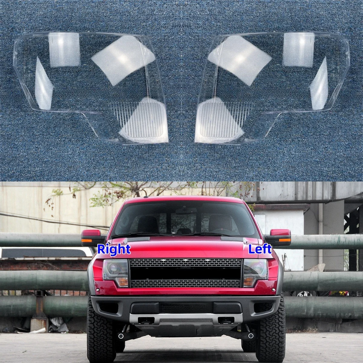 

Для Ford Raptor F-150 2009 2010 2011 2012 2013 2014 автомобильные аксессуары замена прозрачных фонарей ПК корпус фары пылезащитный чехол