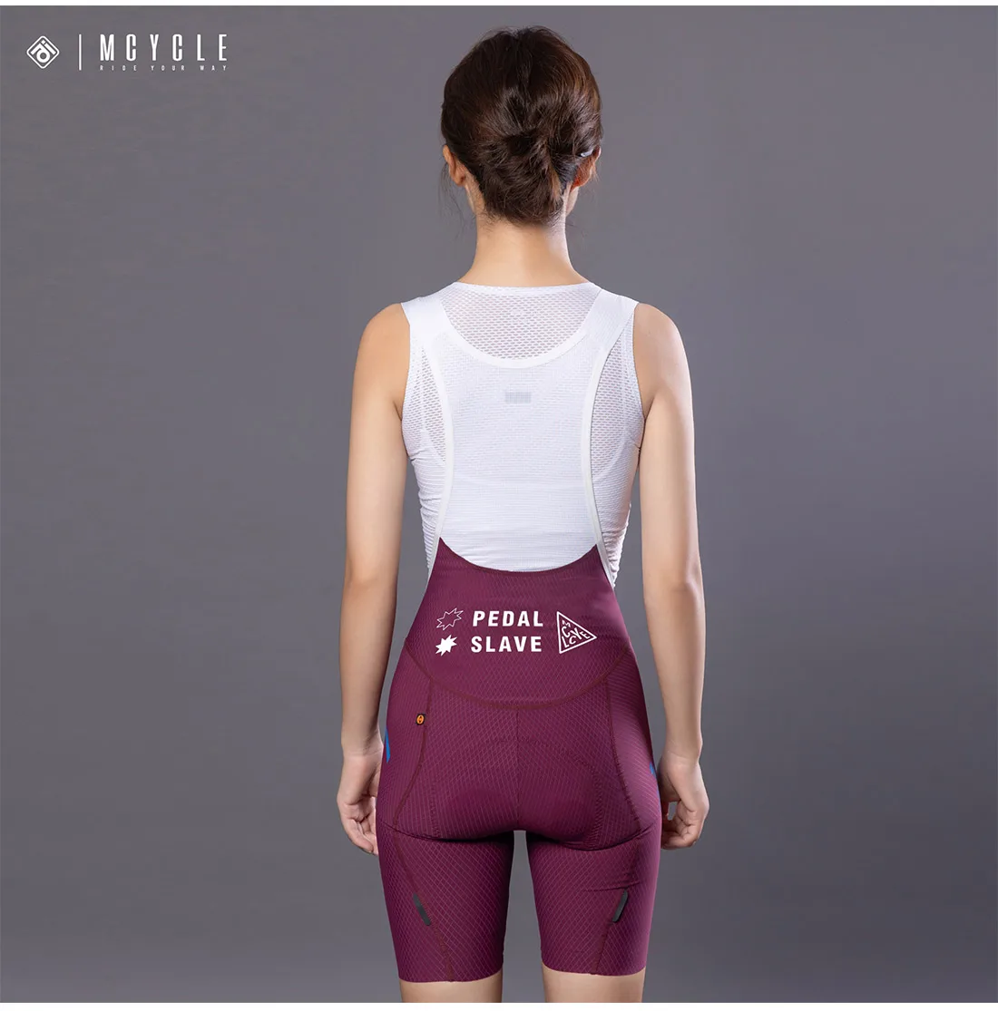 Mcycle Neues Design Radsport-Trägerhose, buntes Logo, Fahrrad-Trägerhose, atmungsaktiv, gepolstert, Fahrrad-Shorts, hohe Taille, Unisex-Radsport-Trägerhose – Detail 22