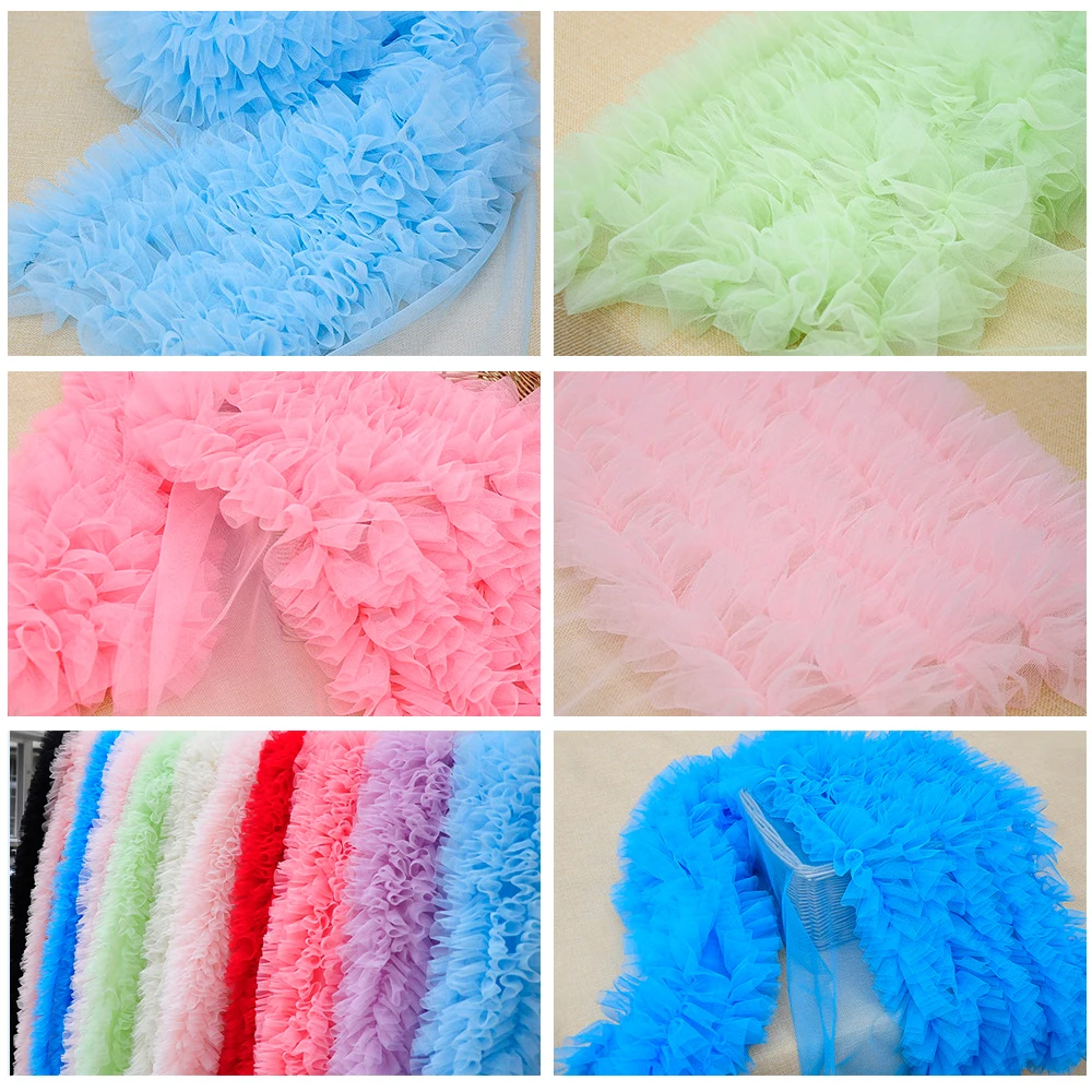 

Кружевная тесьма для рукоделия, для создания юбок-баллонов, рюшей, декора одежды, для шитья и декоративной отделки.