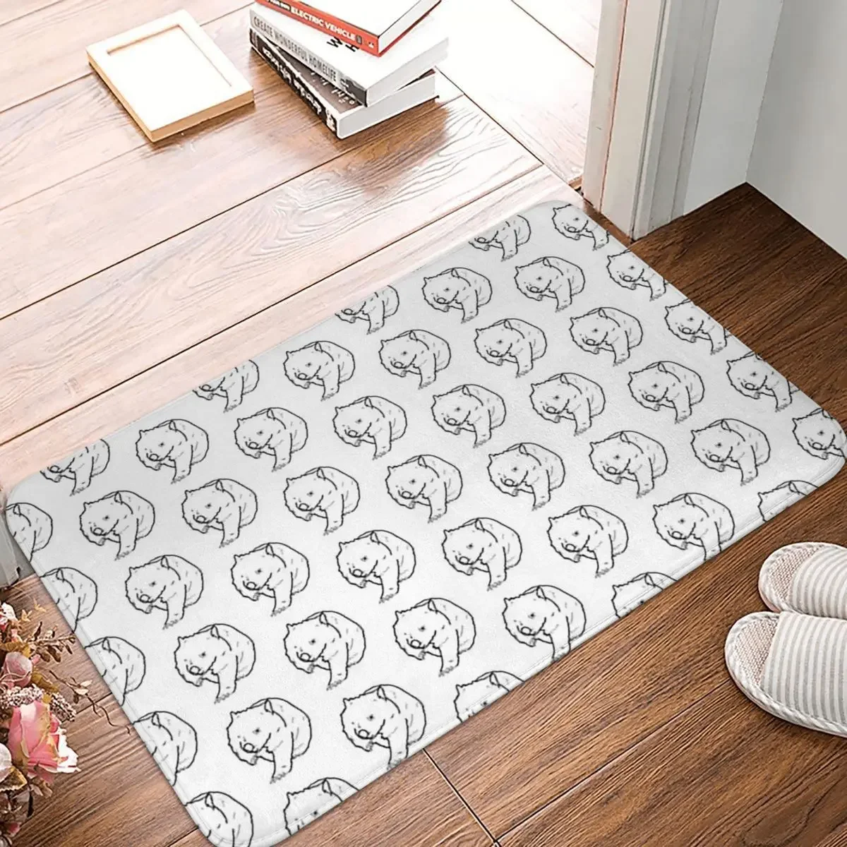 

Australian Wombat Doodle Doormat Rug Carpet Mat Footpad Polyester Non-slip Cushion Entrance Kitchen Bedroom Balcony Toilet