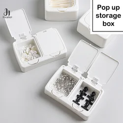 White Storage Box Desktop Organizer Large Capacity Stickers Box Subpackage Holde