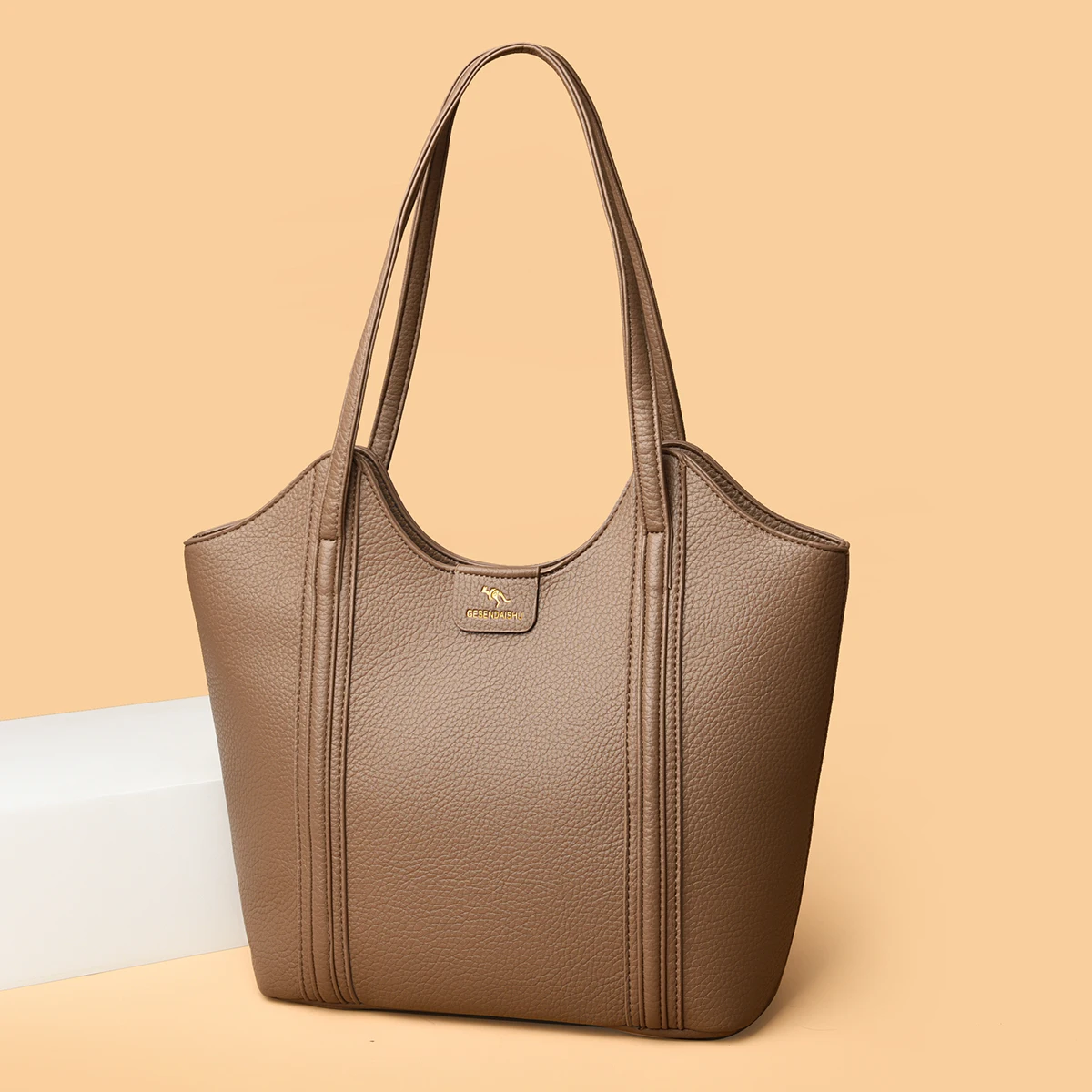 Tote Bag Soft PU Leather Underarm Commuter Bag Women's Shoulder Bag Versatile Simple Cross-Border Korean Style Casual Style