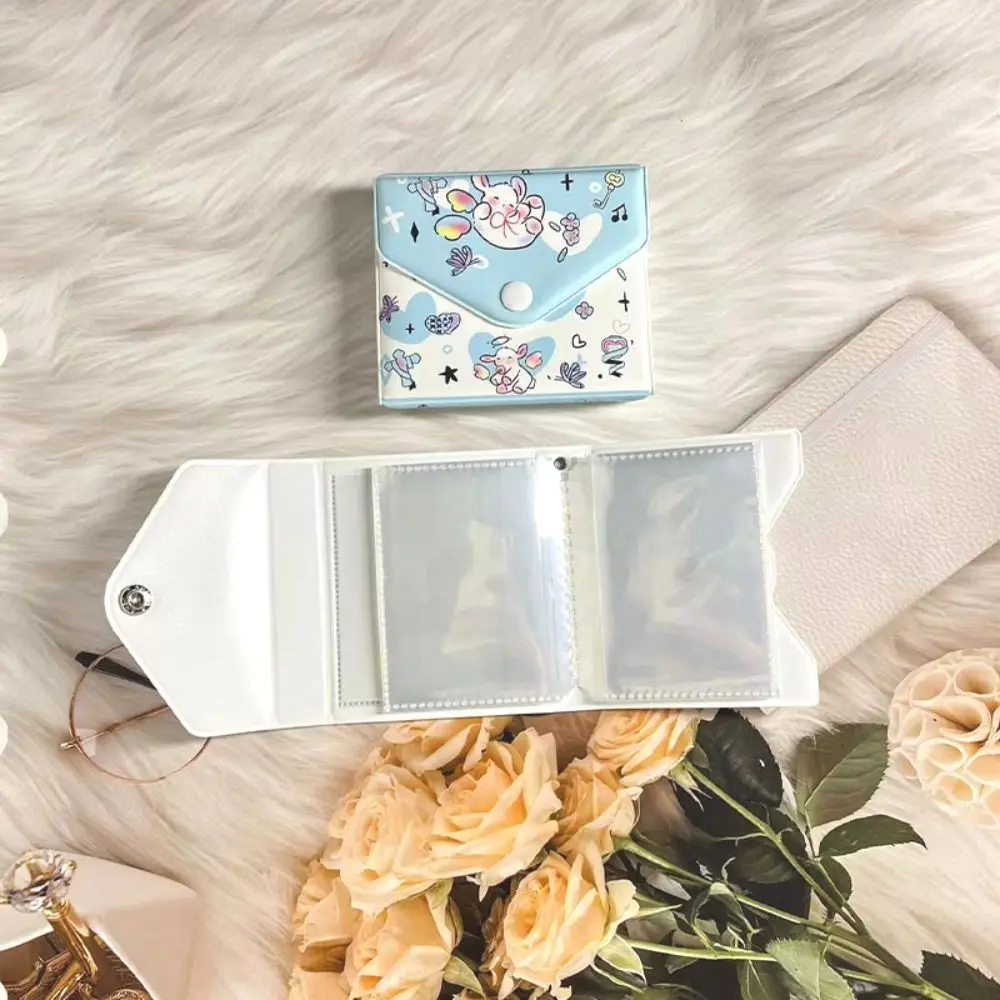 

One Grid Angel Lamb Photo Album with Snap Buttons 3 Inch Star Binder Album PVC Ins Cards Collections Book Kids Girls