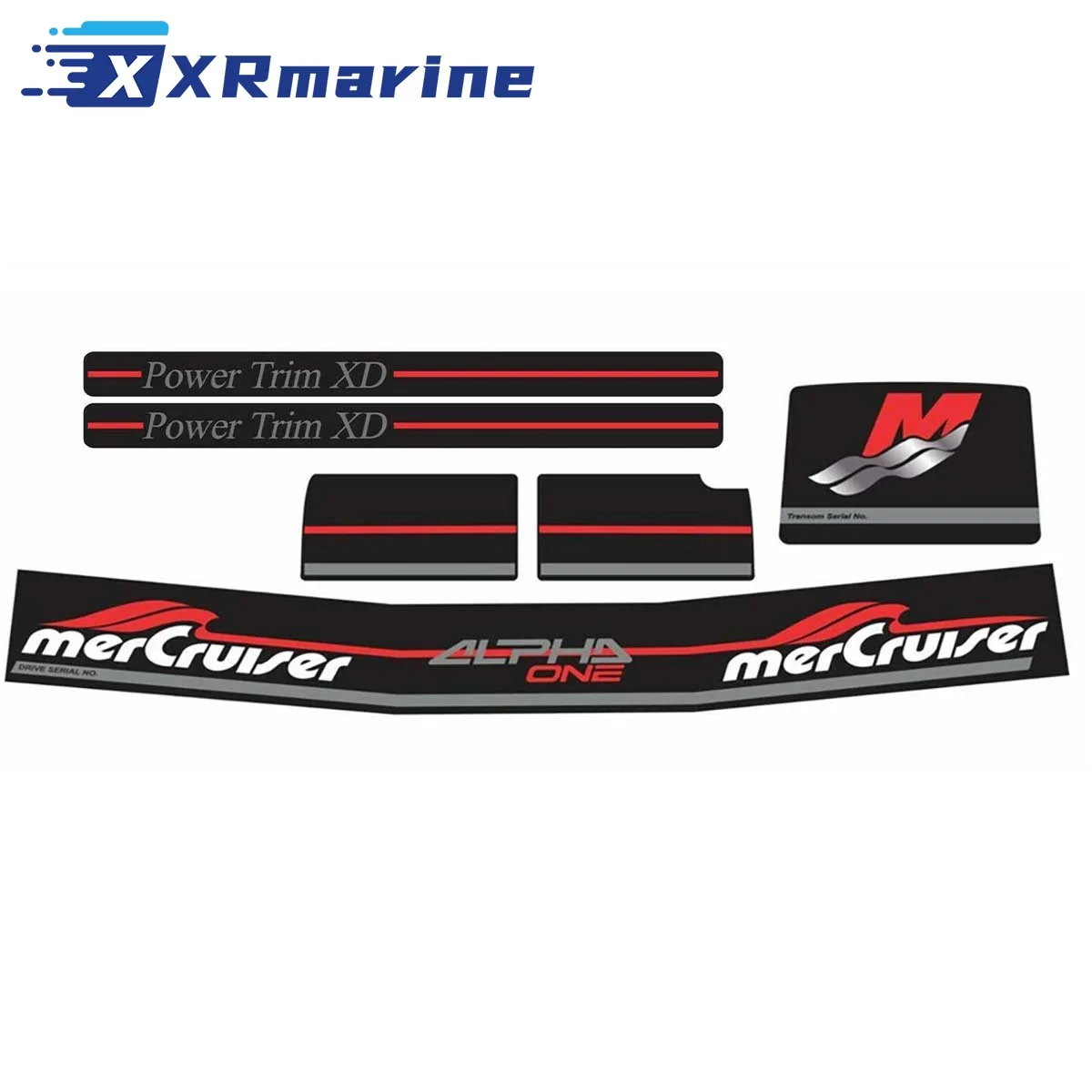 W/Red Rams Sticker Set for Mercruiser The Most Complete Alpha One Gen Two Red 861431A98 37-861431A98