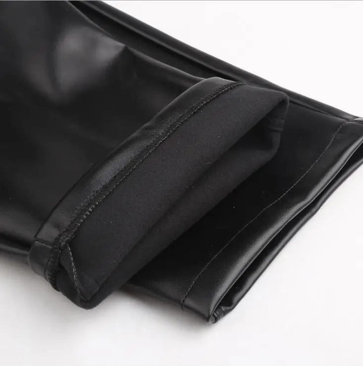 #2202 Faux Leather Pants Men Fashion Casual Plus Size 29-42 Motorcycle Trousers Men PU Leather Pants Black Straight High Quality