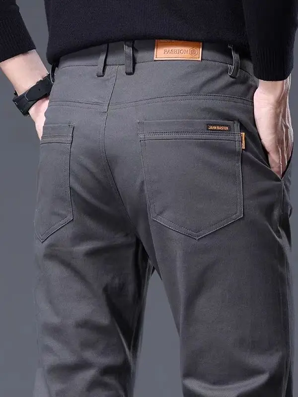 

High-End Men's Casual Pants Straight Leg Thickened Business Wear Resistant Loose Large Size Workwear Trousers for Men