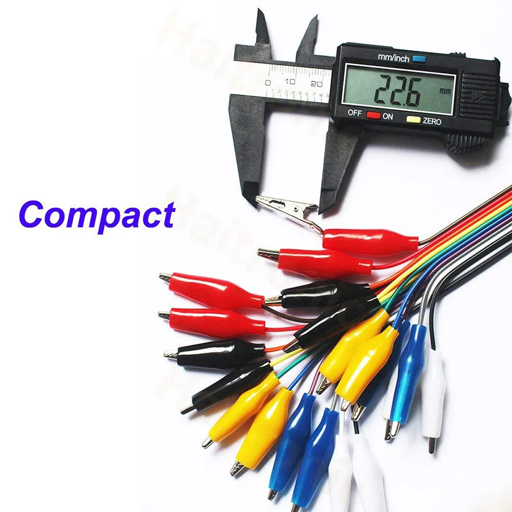 

Test Clip to Wire 2 in 1 24Mm Alligator Clip 20Cm 10Pin Jumper Wire for 3D Prototype