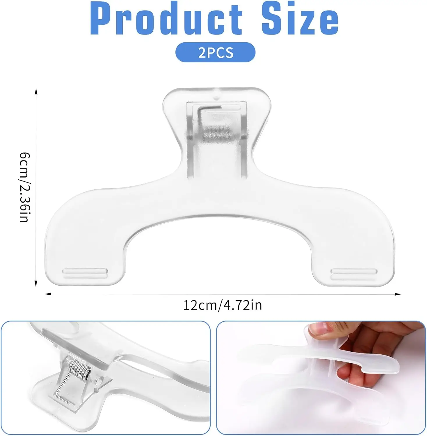 قطعتان من مشابك الكتب، حامل صفحة وزن الكتاب، مشابك كتب شفافة لحمل الكتب المفتوحة وحاملي صفحات القراءة المحمولة للمكتب
