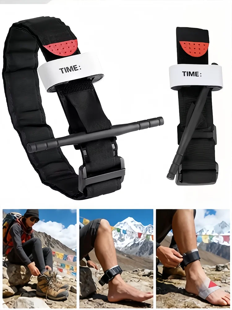 1-4개 전술 생존 전투 지혈대, 65 75 95cm 회전식 지혈대, 야외용 의료 응급 지혈대 보관 벨트